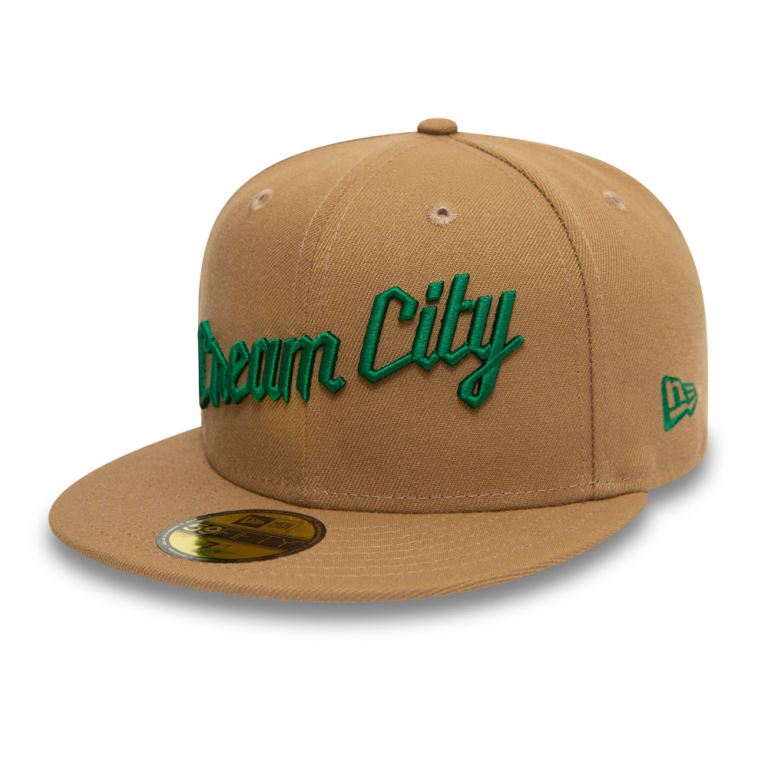 Gorras New Era 59fifty Marrom - Milwaukee Bucks City Beige 73069IXQT